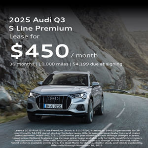 2025 Audi Q3 front facing special